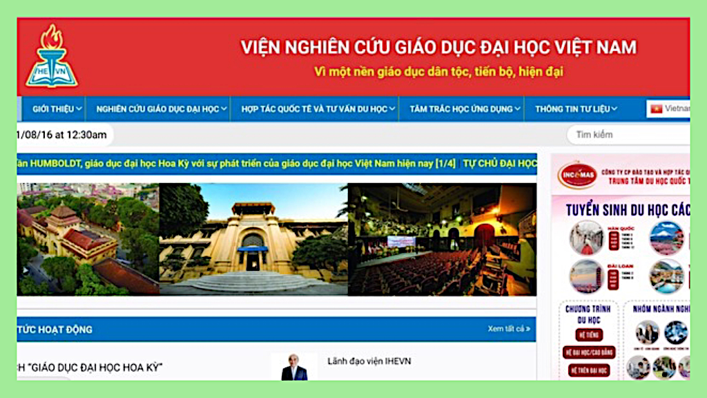 Hiệp hội thành lập Viện Nghiên cứu giáo dục đại học Việt Nam