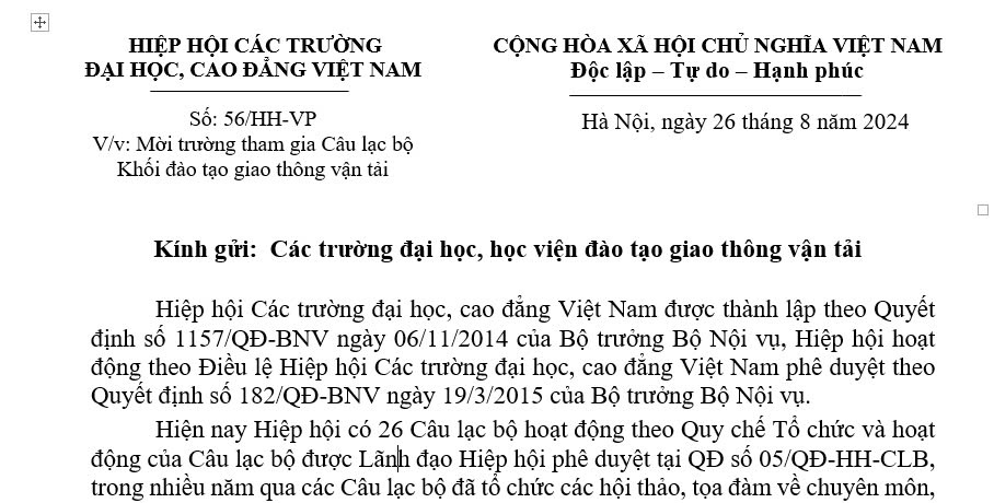 Hiệp hội mời các trường đào tạo giao thông vận tải tham gia Câu lạc bộ